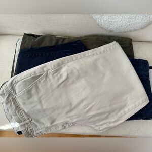 (LOT - 3 Pairs of 36 Waist) J Crew Men’s 770 Straight Fit Stretch Chinos